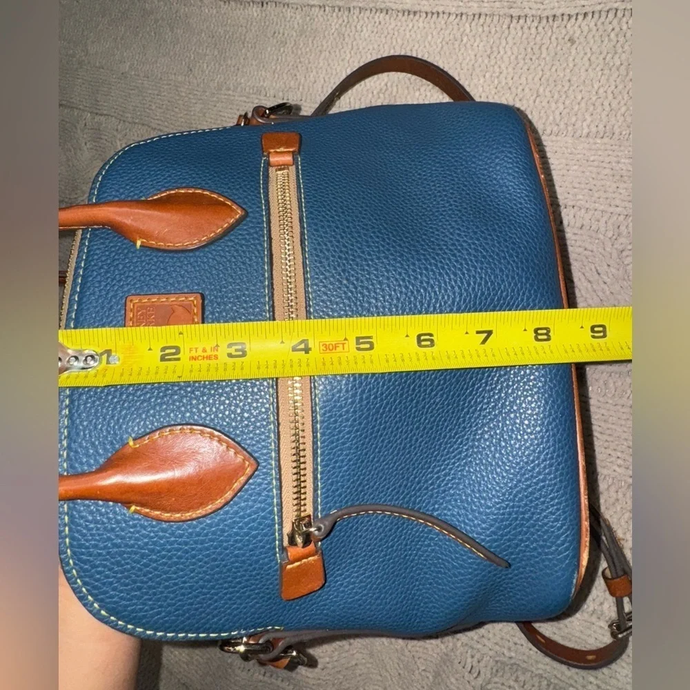 Dooney & Bourke Teal and Tan Satchel